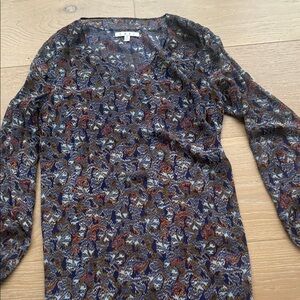 CAbi Multicolor Floral Blouse